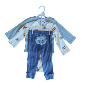 Baby Bear Outfit Set - Blue and Cream (Boy)